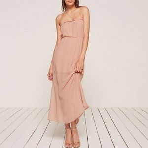 Reformation Blush Pink Tulip Ballet Maxi Dress